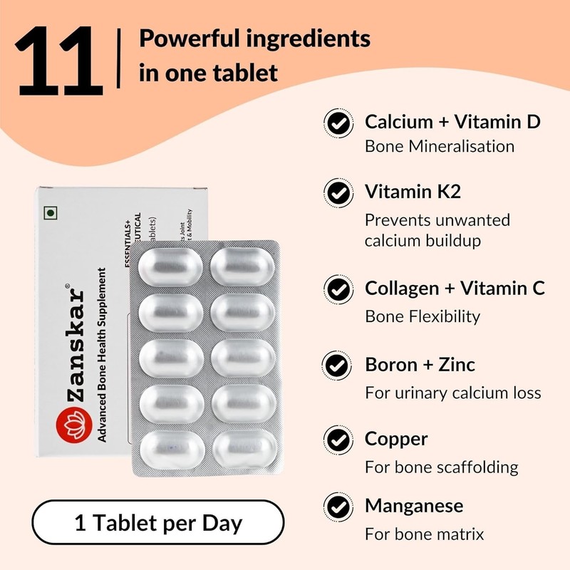 3 Pack Zans.kar Bone Health Tablets 90 Count gallery