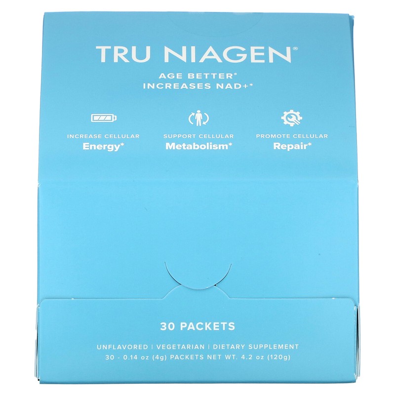 Increases NAD+, Nicotinamide Riboside, Unflavored, 30 Packets, 0.14 oz (4 g)