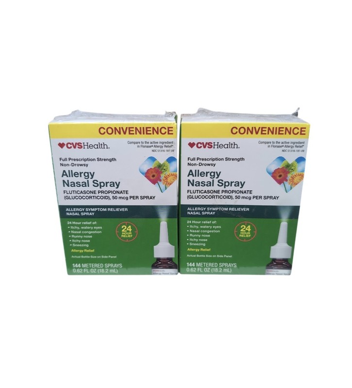 2X Compares To Flonase Allergy Relief Nasal Fluticasone Metered 288 Sprays 10/26