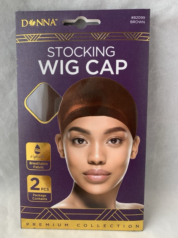 Donna Premium Collection Stocking Wig Cap 2 Pcs Brown #82099 A24-6
