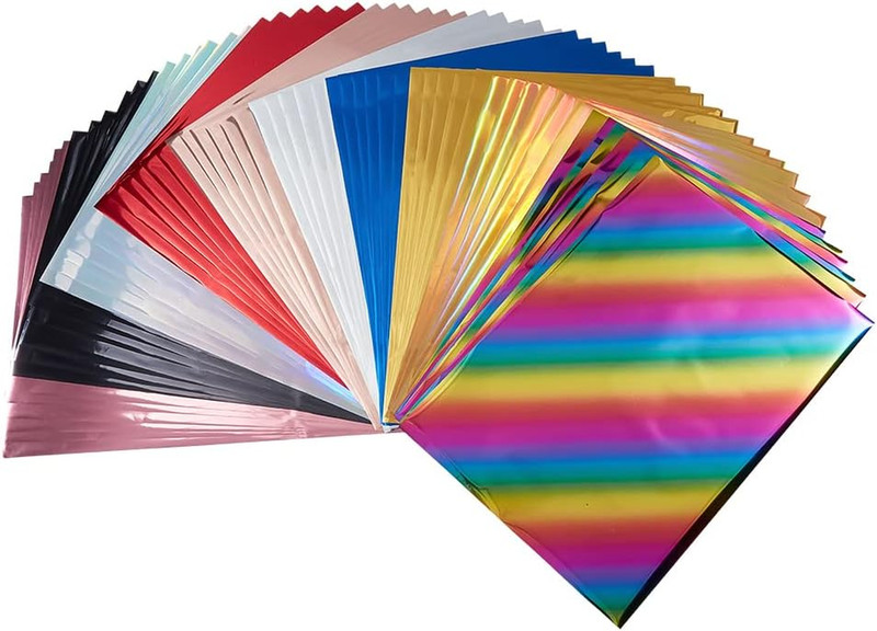 60 Sheets Toner Reactive Foil 10 Colors Transfer Foil Paper A4 Foils Paper Sheet gallery