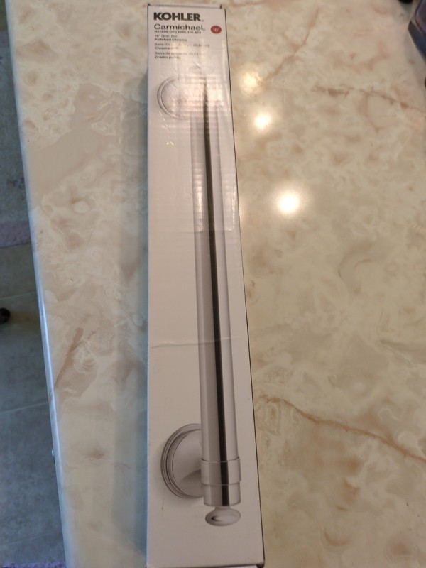 KOHLER Carmichael 16″ Safety Grab Bar Polished Chrome R27235-CP Shower Toilet