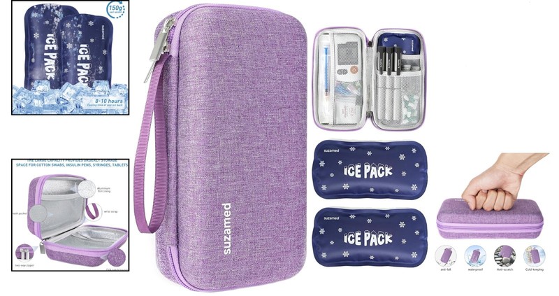 TSA-Approved Insulin Travel Case - Sleek Purple Kit for Secure Diabetes Care gallery