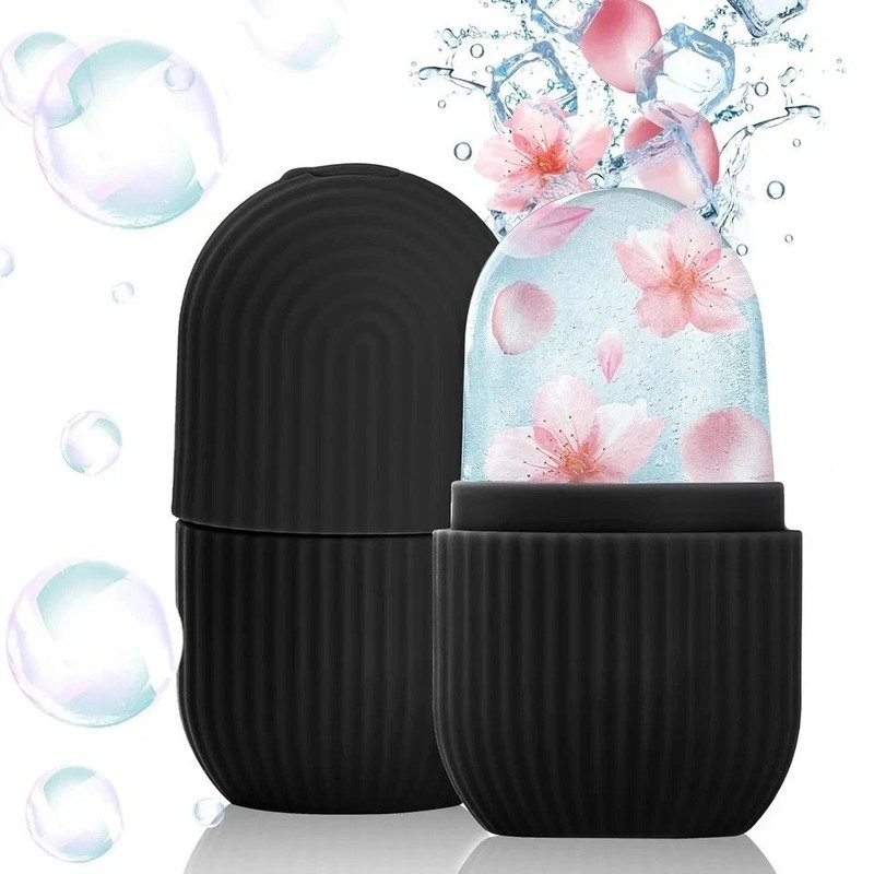 Ice Roller for Face & Eyes, Silicone Facial Massage Cube, Skin Care Beauty Tool