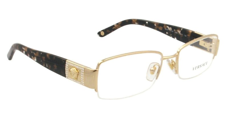 Versace Womens Gold Frame Eyeglasses 0VE1175B 1002 53 mm Diameter Lenses, gallery