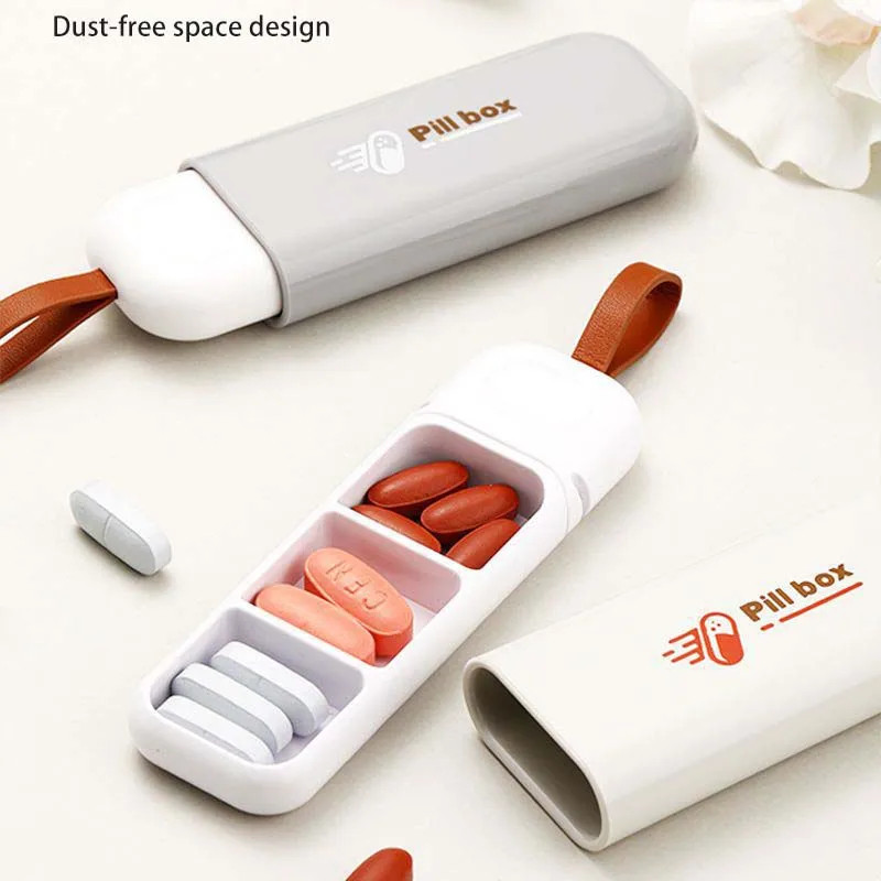 Portable Colorful 3 Spaces Medicine Case Health Care Container Case Pill Box Spl gallery