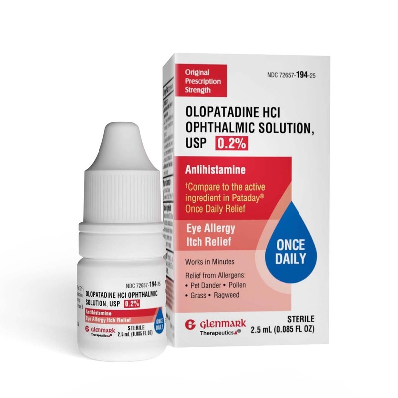 Glenmark Therapeutics Olopatadine Eye Drops for Allergies, Single Pack, Clear