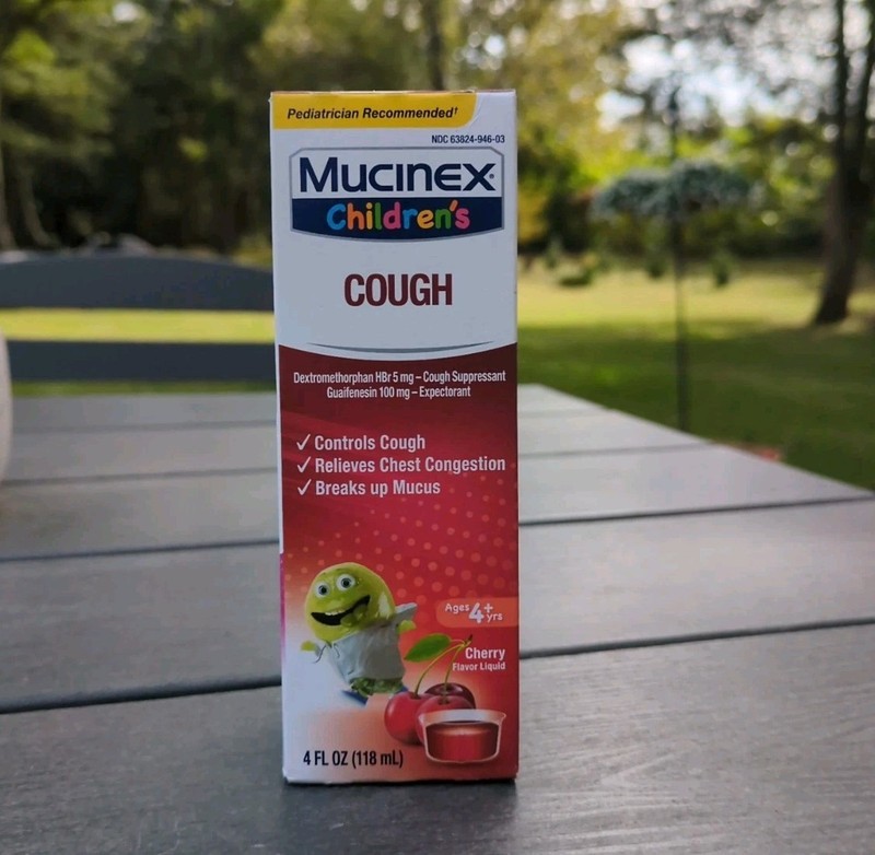 Freshest 08/2027 Mucinex Children’s Liquid Cough Medicine Cherry Flavor 4 Oz