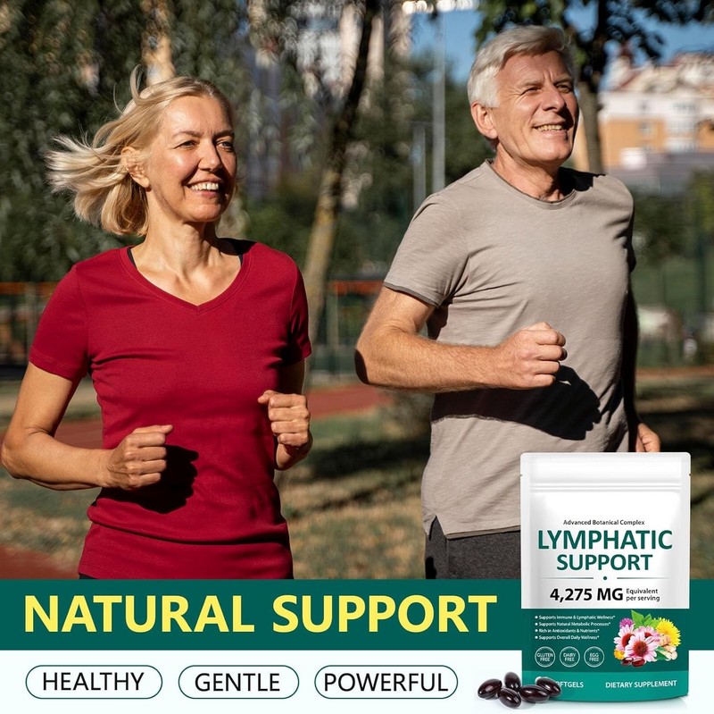 Pure Herbal Lymphatic Drainage Supplements - 60 Capsules for Wellness gallery