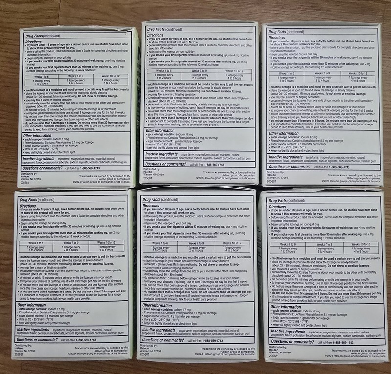 6 Boxes Nicorette Nicotine Lozenge Stop Smoking 2mg Mint (Total 432 Pieces) gallery