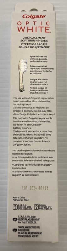 Colgate Keep Optic White Replaceable Head Toothbrush Refill Heads 2 count 6 pack gallery