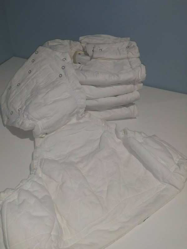 2 vintage hospital institution adult cloth diapers medium heavyduty washable USA