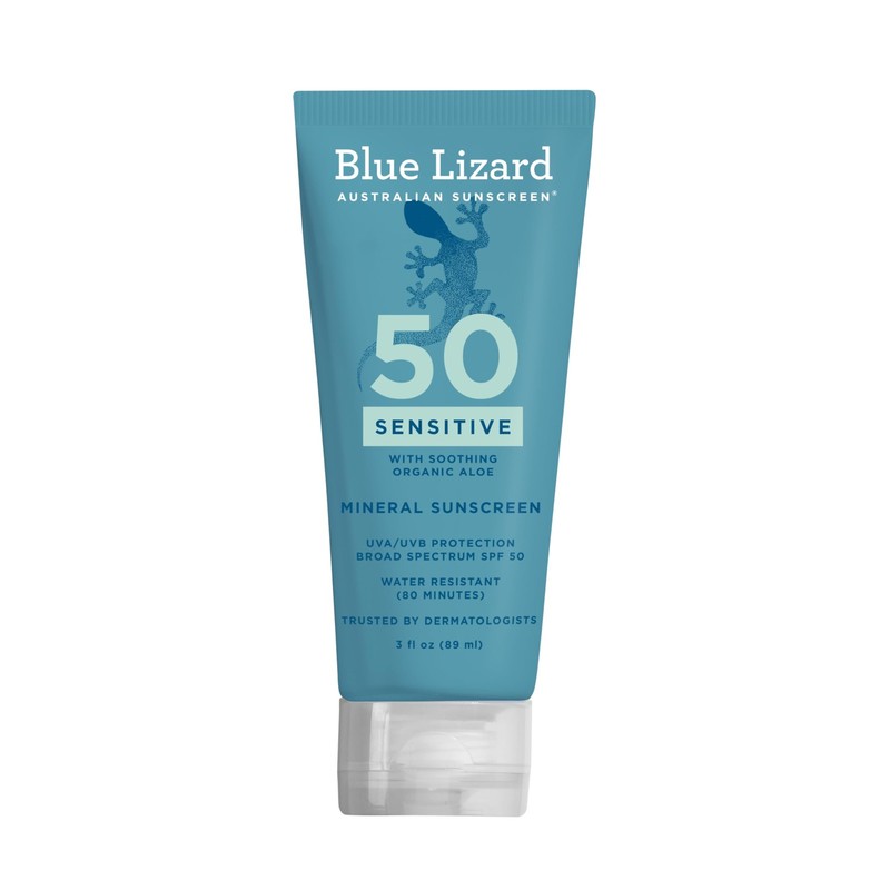 Blue Lizard SENSITIVE Mineral Sunscreen with 3 Fl Oz (Pack of 1), Sensitve