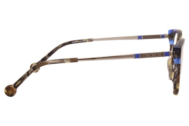 NEW Carolina Herrera VHE 851K 0743 Tortoise & Blue Eyeglasses 53/15/140 gallery