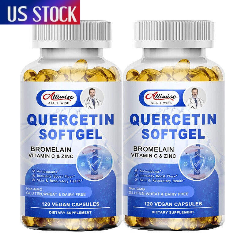2x Quercetin 1000MG with Bromelain & Zinc -Immune Support Supplement 120ct