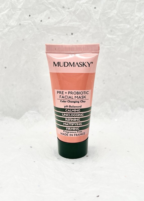 MUDMASKY Pre + Probiotic Facial Mask Color Changing Clay 15ml/.5oz Travel Size