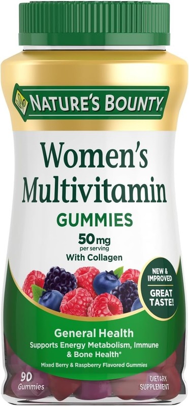Nature’s Bounty Women’s Multi Vitamin + Collagen Gummies – 90 Count – Exp: 3/26