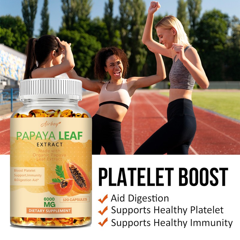 Papaya Leaf Extract Capsules -Support Digestive,Maintain Natural Platelet Levels gallery