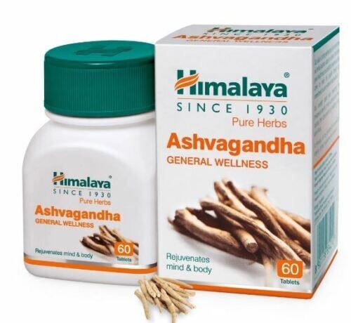 PACK OF 50 X Himalaya Wellness Pure Herbs Ashvagandha 60 Tablet (del)