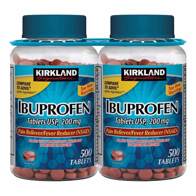 Generic Advil 1000 TABLETS QUALITY Kirkland Signature Brand Ibuprofen EXP 01/25+