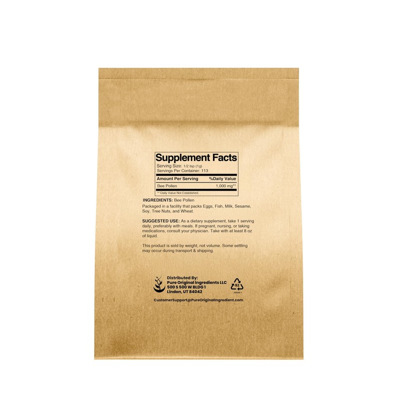 PURE ORIGINAL INGREDIENTS Bee Pollen, 4 oz, No Fillers, Undiluted Pure Supple... gallery