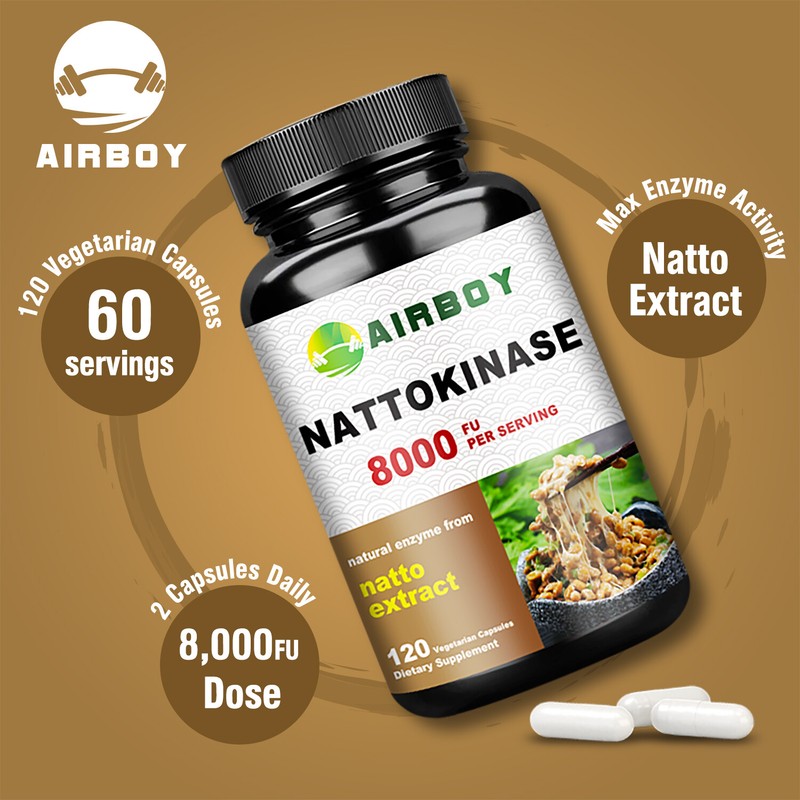120pcs Nattokinase 8,000 FU - Heart & Cardiovascular Health, Blood Flow, Non-GMO gallery