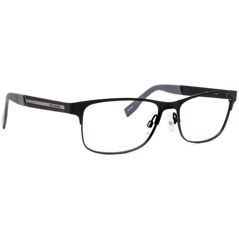 Boss Orange Eyeglasses BO 0247 0INX Matte Black Square Metal Frame 56[]16 140