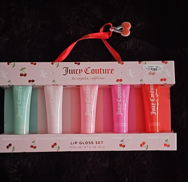 Juicy Couture Lip Oil Collection Shine Set Watermelon Ice Cherry Bomb 2.1 oz
