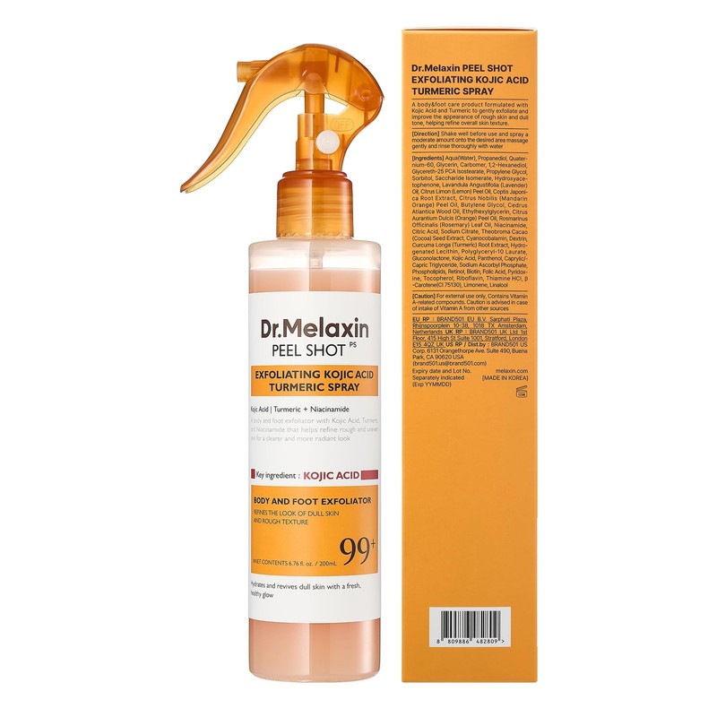 Body Keratin Care Kojic Acid Turmeric Spray Gently Exfoliating Peeling Soluti... gallery