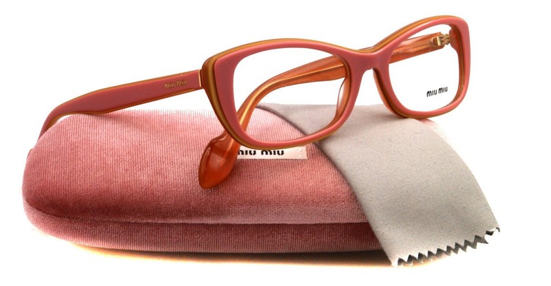 Brand New Miu Miu Authentic Women Eyeglasses VMU 01L LAJ-1O1 Rx Frame Pink Case