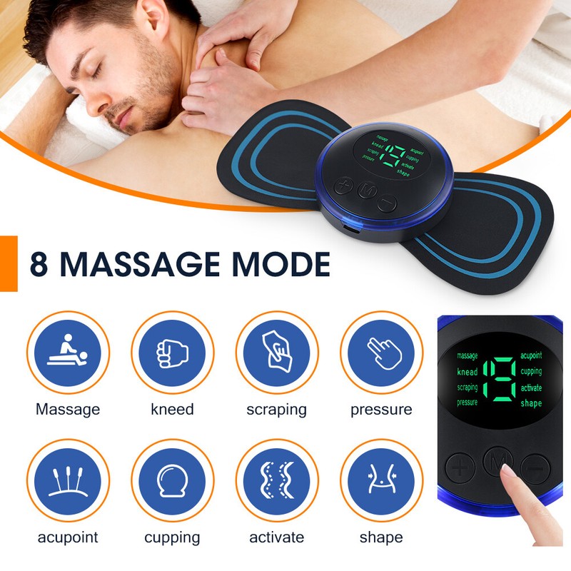 5 X Portable Mini Electric Neck Back Massager Cervical Massage Remote Control gallery