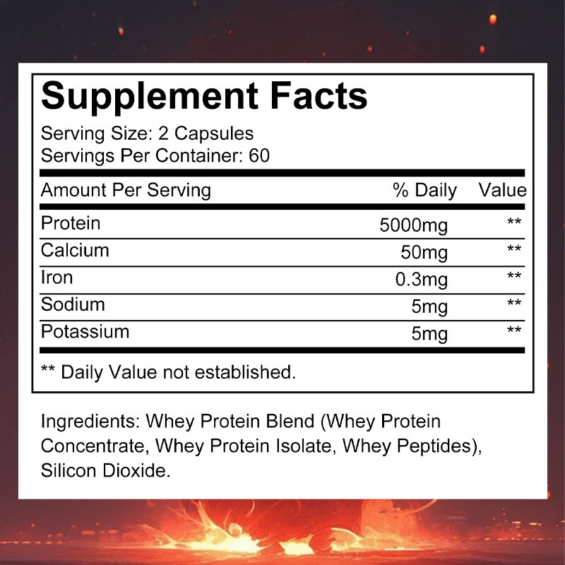 Whey Protein Capsules - Maintain Muscle Strength-Perfect Body Shape-120 Capsules gallery