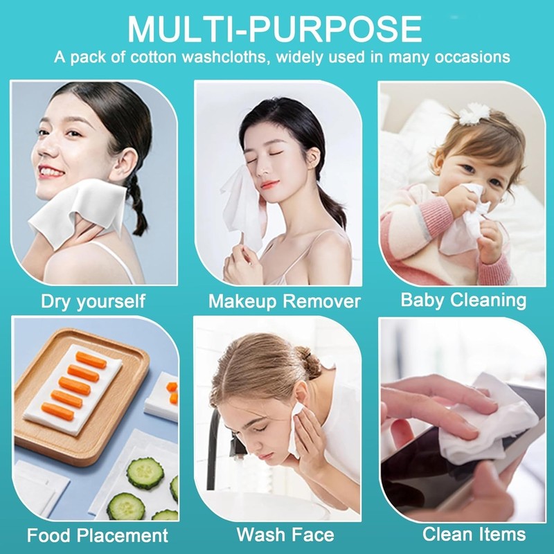 Disposable Cotton Face Towel for Sensitive Skin, Makeup Wipes & Cleansing gallery
