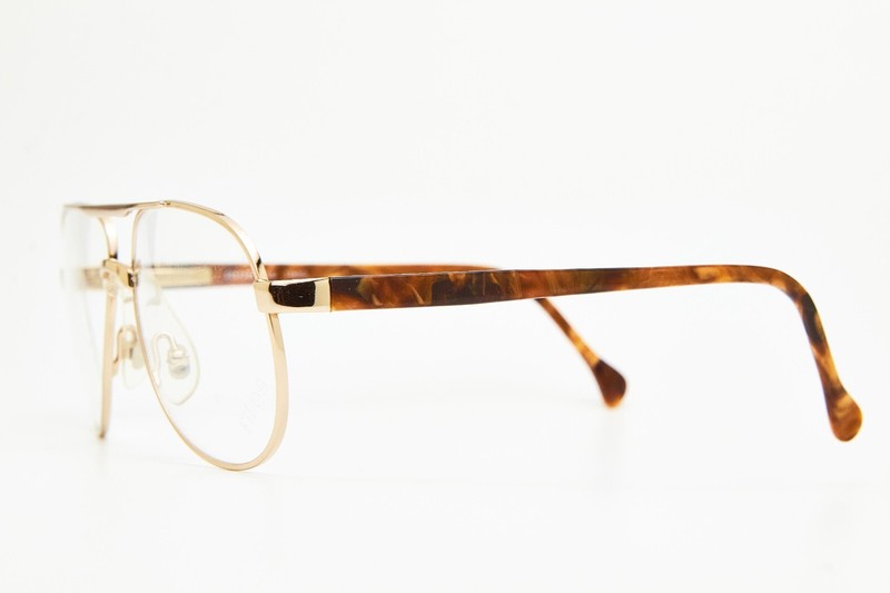 FILOS 5736 52 Gold/Turtle Rocker Biker Glasses Eyeglasses Vintage 80s👓Unisex gallery