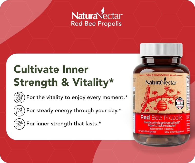 Naturanectar - Red Bee Propolis Capsules - Nsf Contents Certified Premium gallery