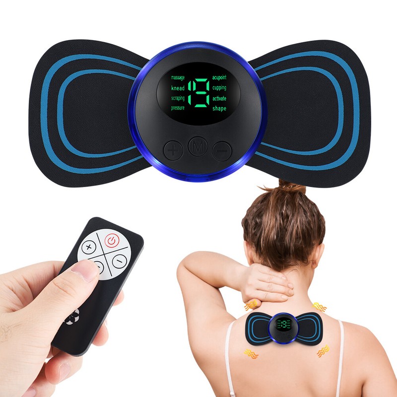 5 X Portable Mini Electric Neck Back Massager Cervical Massage Remote Control gallery
