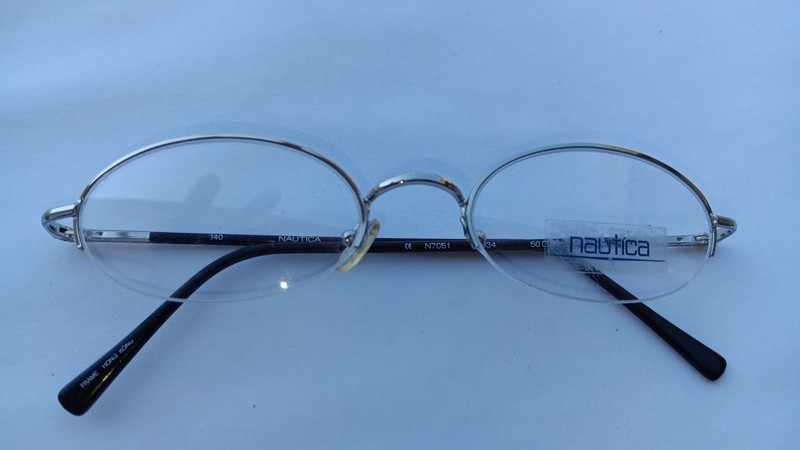 NAUTICA N7051 034 Half Rim Wire Metal Eyeglass Frames 50-20-140 GUNMETAL GRAY