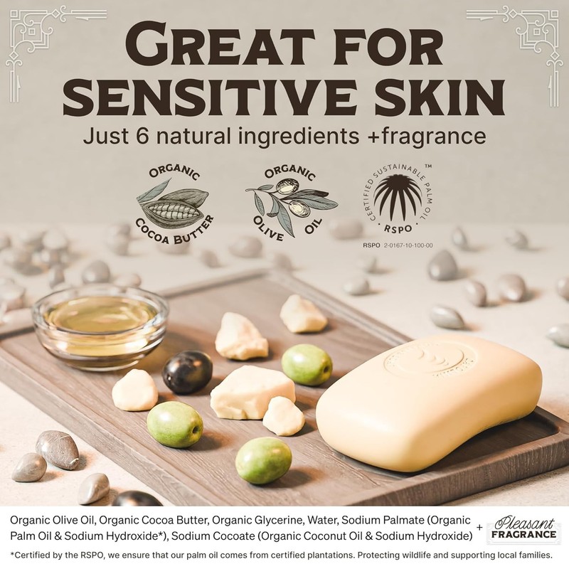 Fragrance-Free Castile Soap Bars - Organic Ingredients gallery