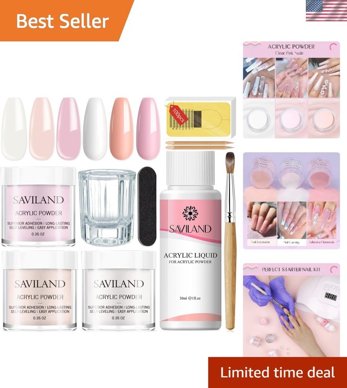 Luxurious Acrylic Nail Starter Set – Non-Toxic, Easy Application & Long Lasting