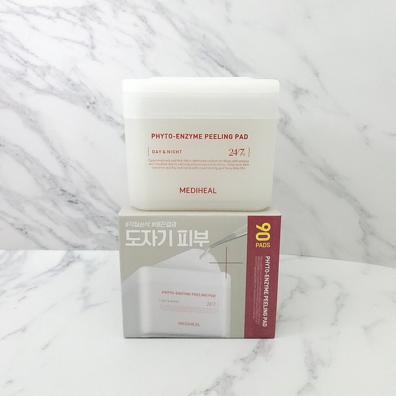 MEDIHEAL Phyto-Enzyme Peeling Pad Exfoliating Pads for Dead Skin Cells K-Beauty