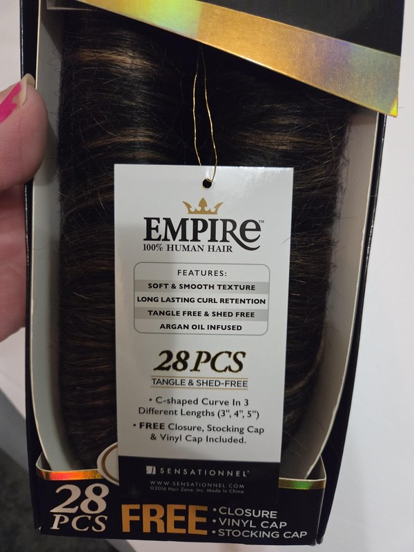 Sensationnel Empire 100% Human Hair Weave 28pcs 3-5in F1B/30 Dark Brown Auburn gallery