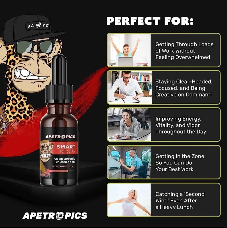 3 Pack of Apetropics Smart Drops - 5-in-One Adaptogenic Mushroom Tincture gallery