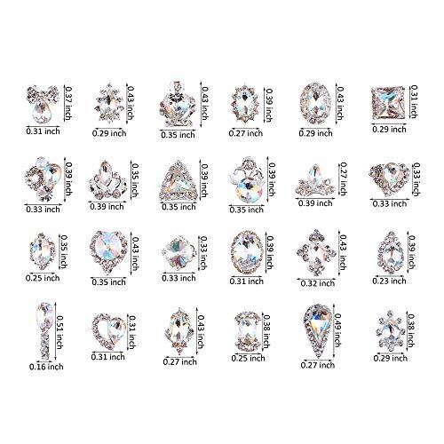 48PCS 3D Luxury Nail Art Rhinestones Nail Diamonds Glass Crystal AB Metal Gems gallery