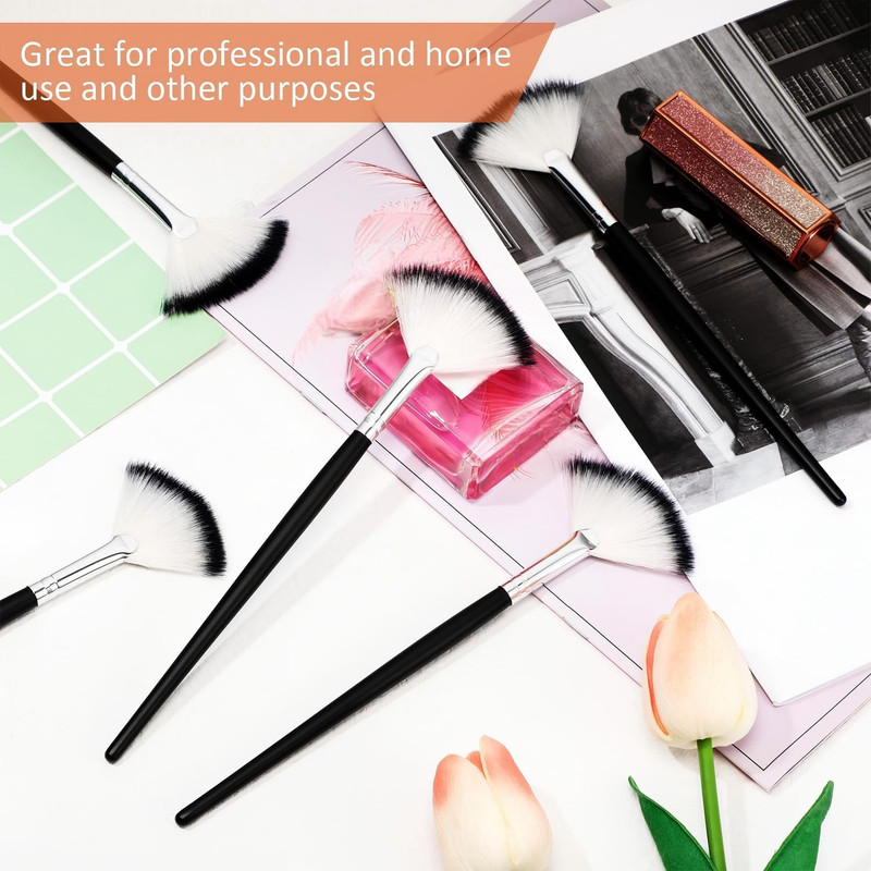 9 Pieces Facial Fan Mask Brushes, Soft Facial Applicator Brushes Tools for Peel gallery
