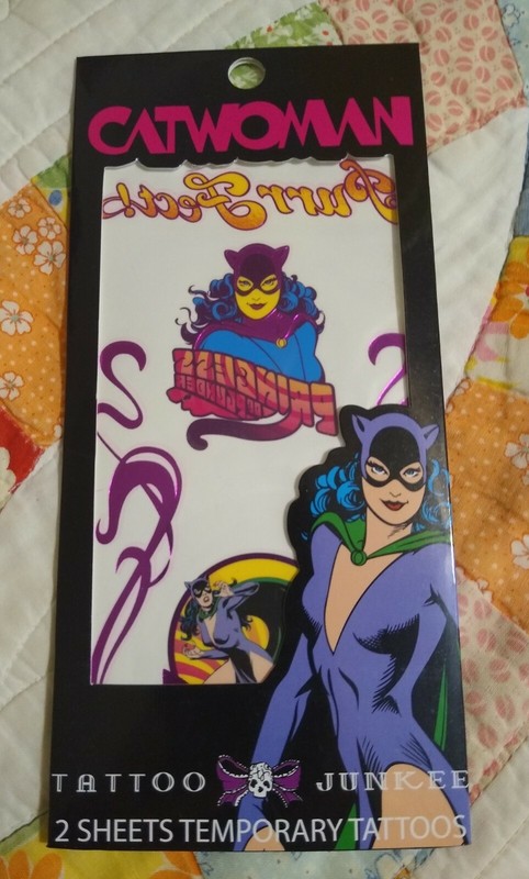 Tattoo Junkee DC COMICS CATWOMAN Temporary Tattoos – 2 Sheets – NEW! Free Ship!