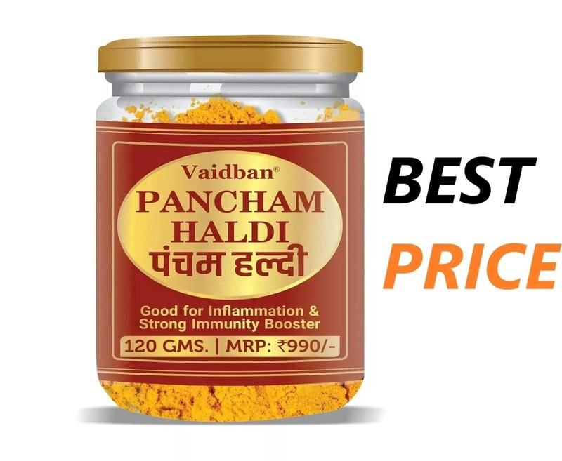Vaidban Pancham Haldi Jar of 120gm Powder Free shipping USPS