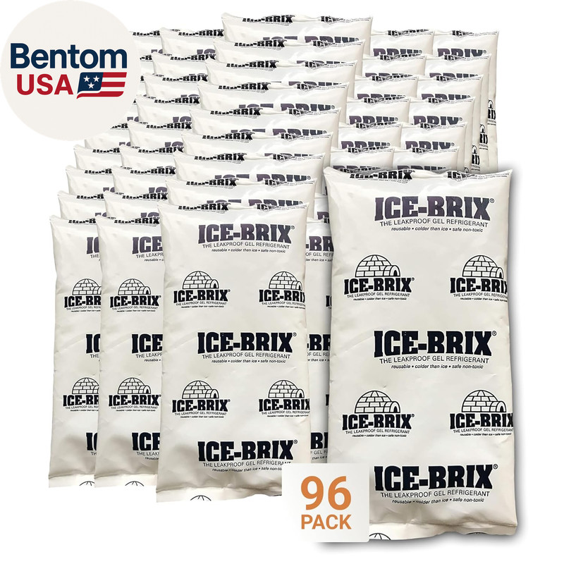 Ice Packs for Shipping 5 X 2 3/4" (96 Pack Bulk) Food-Safe Reusable Refrigerant gallery