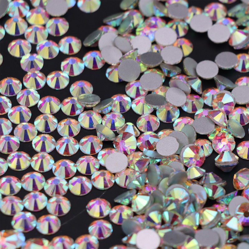SS3-SS50 Glitter Crystal AB Nail Art Rhinestones Non Hot Fix FlatBack Stones gallery