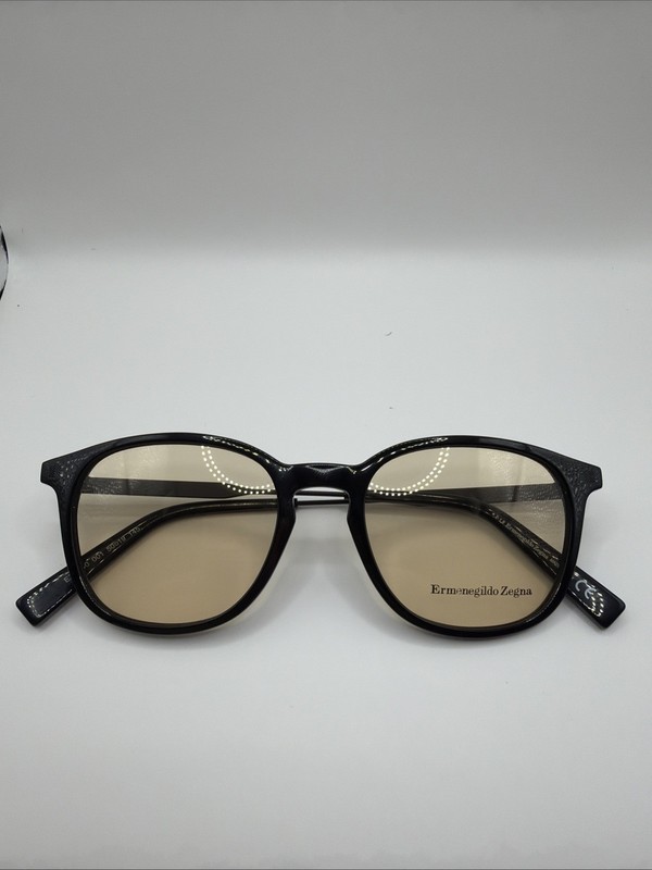 Ermenegildo Zegna Square Eyeglasses EZ5140 001 Black 50-19-145