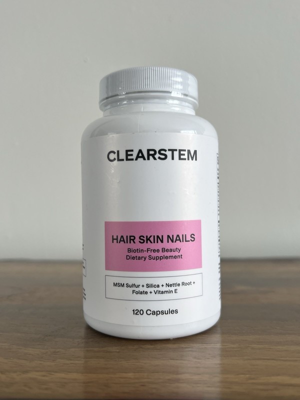 CLEARSTEM HAIR SKIN NAILS Biotin-Free Beauty Dietary Supplement 120 Capsules MSM